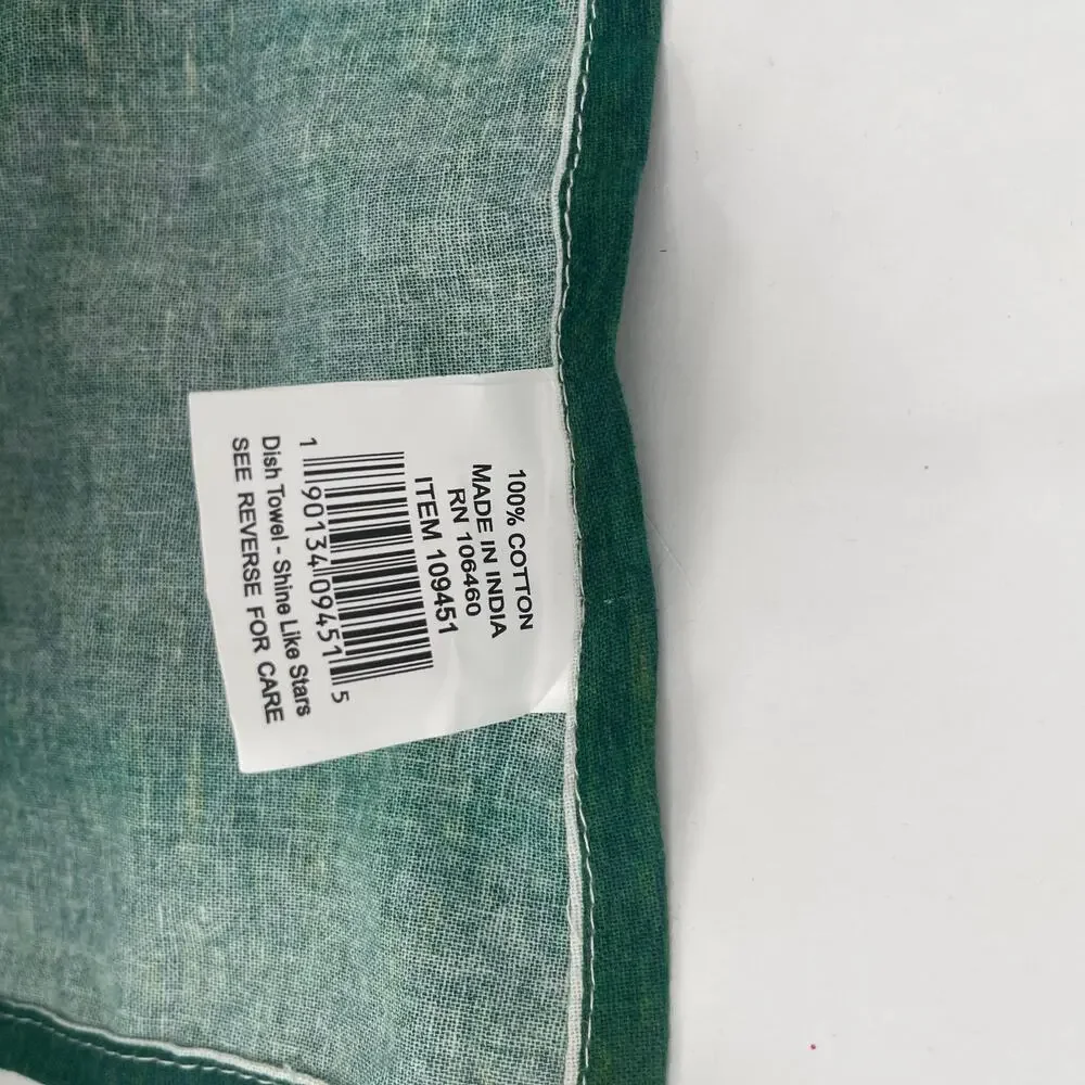 PRIMITIVES BY KATHY Desert Dish Towel Shine Like Stars 100% Cotton 18